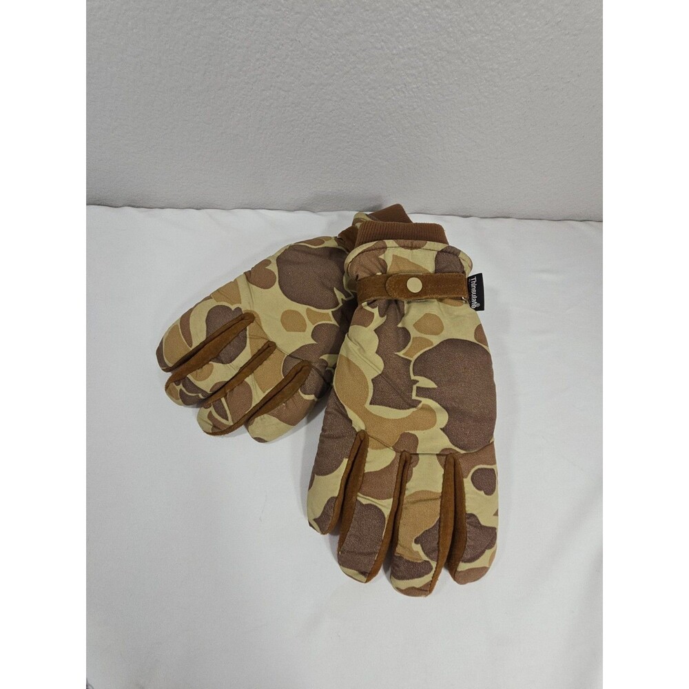 Vintage Goretex Thinsulate Camo Insulated Size Medium Hunting Gloves Made In USA